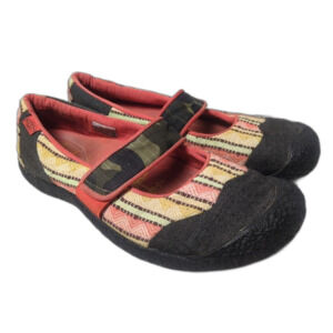 Keen Mary Jane Women's 10 Funky Boho Hippie Fabric Elastic at Strap